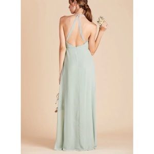 Birdy Grey Moni Convertible Sage Plunging Back Bridesmaid Dress Size Large